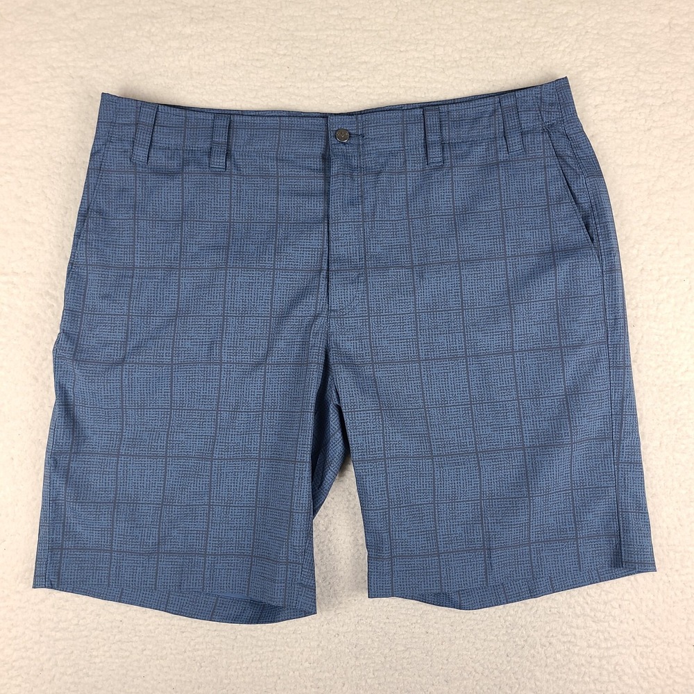Callaway Shorts Mens 40 Blue Plaid 10" Inseam Casual Chino‎ Performance Golf